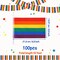 100 Pcs Rainbow Flag Banner, 92 Feet Gay Pride Banner LGBT String Flags Banner Decorations, Rainbow String Bunting Indoor Outdoor for LGBT Festival Party Celebration Decoration